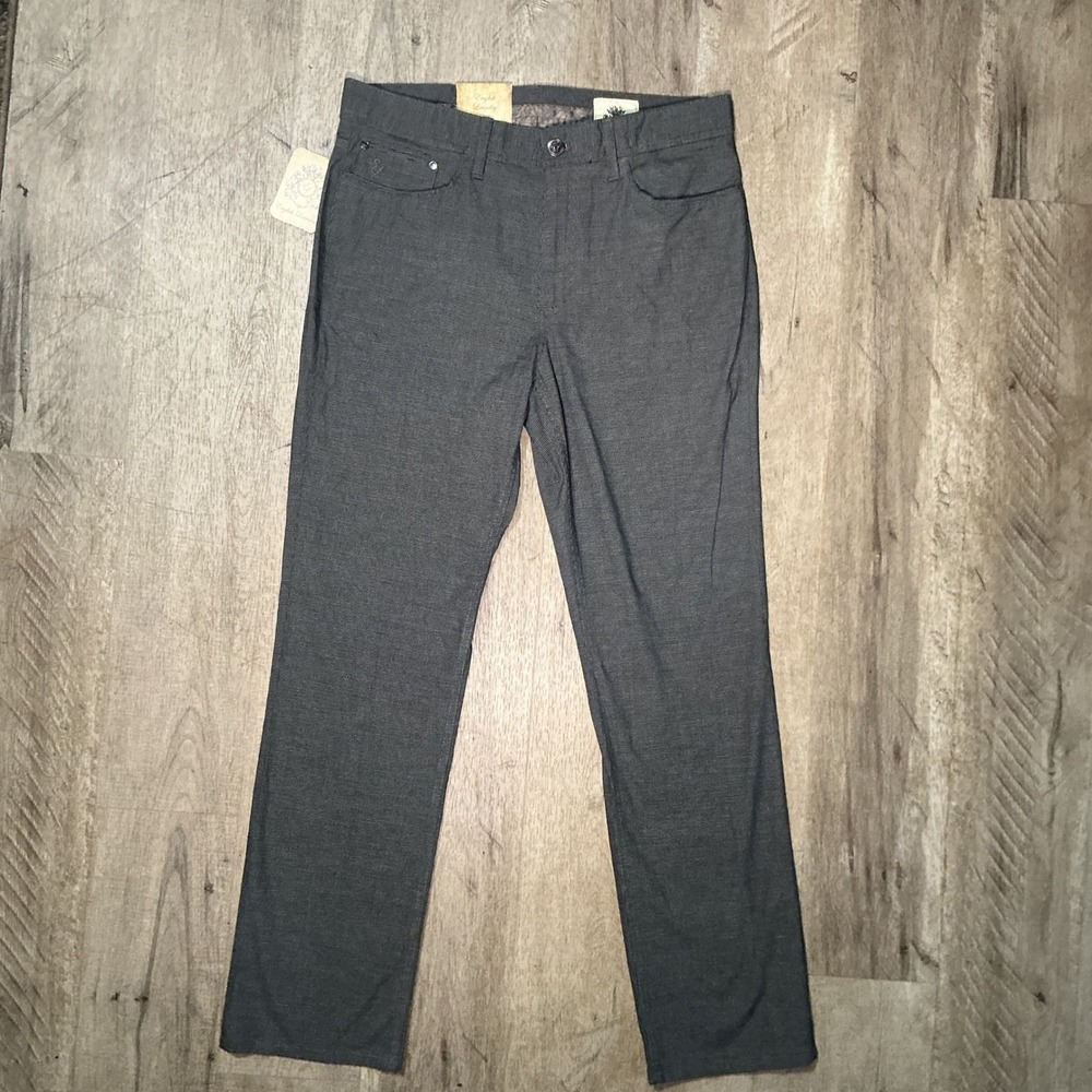 English Laundry Gray Slim Straight Pants 32x30 Brixton Cotton Stretch Dress NWT